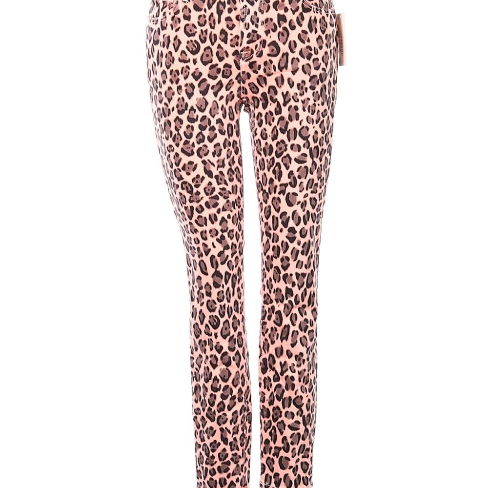 NWT J Brand Jeans Pink w/Animal Design Straight Leg Sz 25/28 #82-83